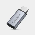 Adaptador metálico Lightning a Tipo-C Earldom OT104 de 60W con luz LED indicadora