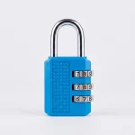 Candado de combinación SOWLEE color azul claro con diales numéricos y resistente grillete de acero