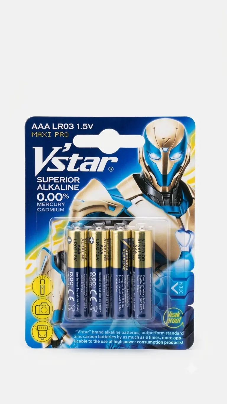 Pilas AAA alcalinas Vstar 1.5V