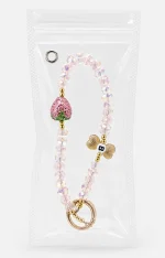 Llavero para celular con cristales rosados - Imagen 2